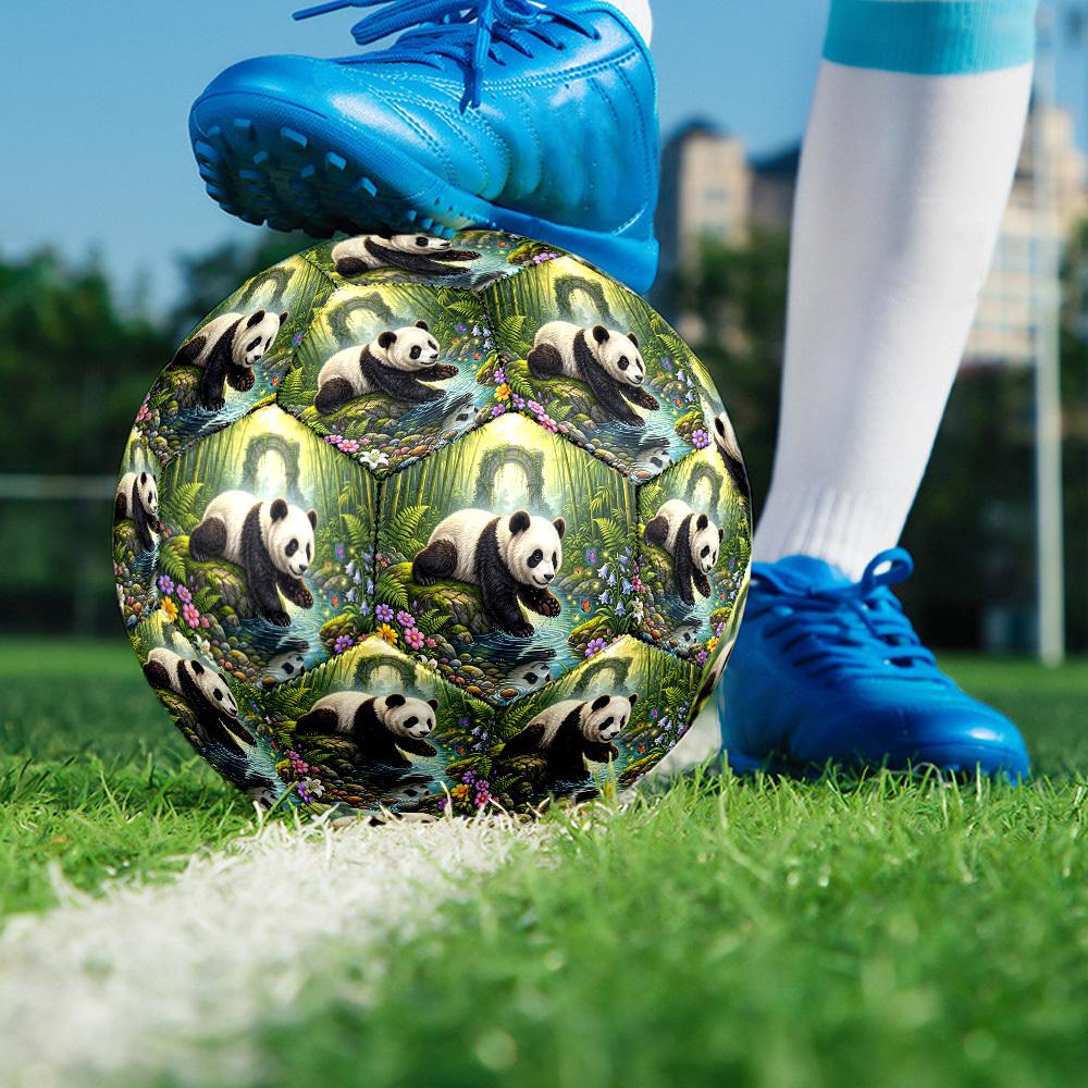 1pc Panda Bamboo Forest Durable Size 5 Soccer Ball Professional Match Training Football Indoor &Outdoor Sports Ball P60176