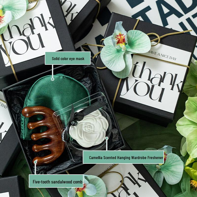 Jun17 WJ Forest Green Beauty & Wellness Gift Sets Forest Green Box - Set 8