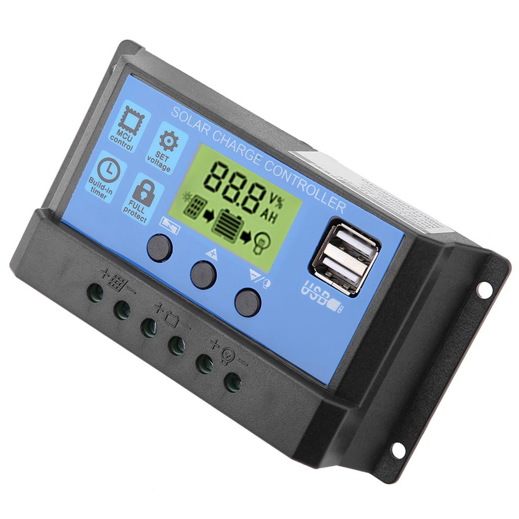 PWM 12V 24V Dual USB Solarpaneel Laderegler Regler LCD-Anzeige 20A (YJSS20A)
