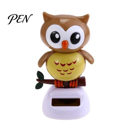 Stable Base Car Ornament Funny Solar Dancing Duck Toys, Creative Fun Swinging Colorful Owl Decorations Desktop Ornaments Interior Fatigue Relief