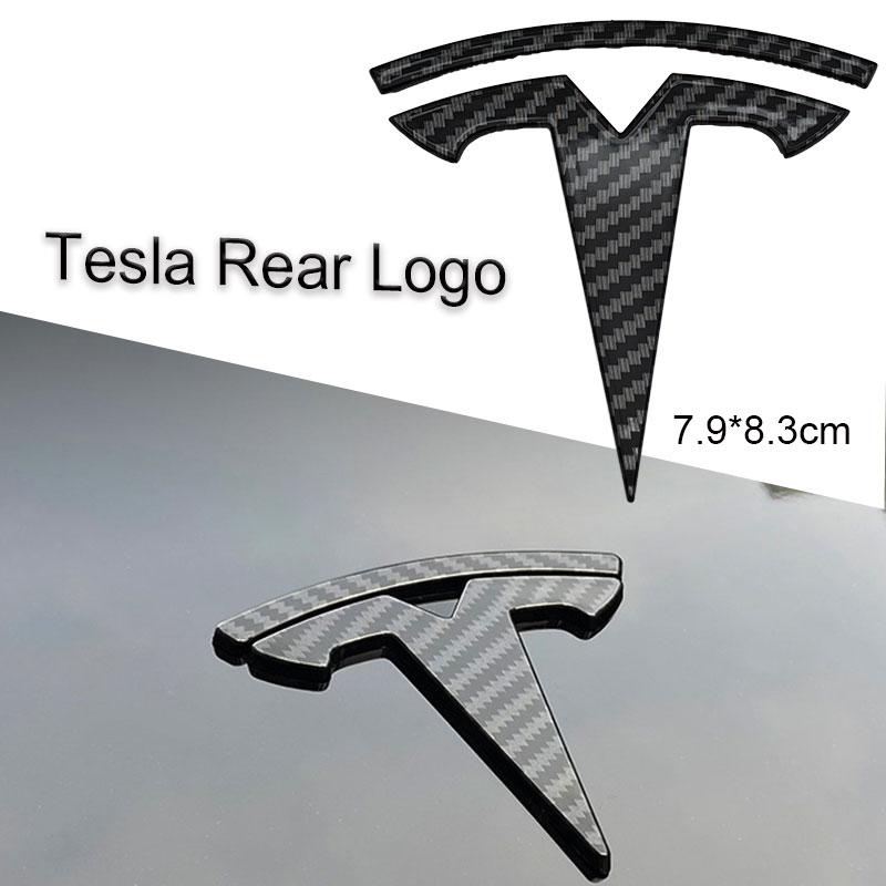 UBLM4 3D ABS Emblema Cofano Anteriore Auto Adesivo Badge Baule Posteriore Per Tesla Model 3 Model Y Decorazione Sostitutiva Decalcomanie Accessori
