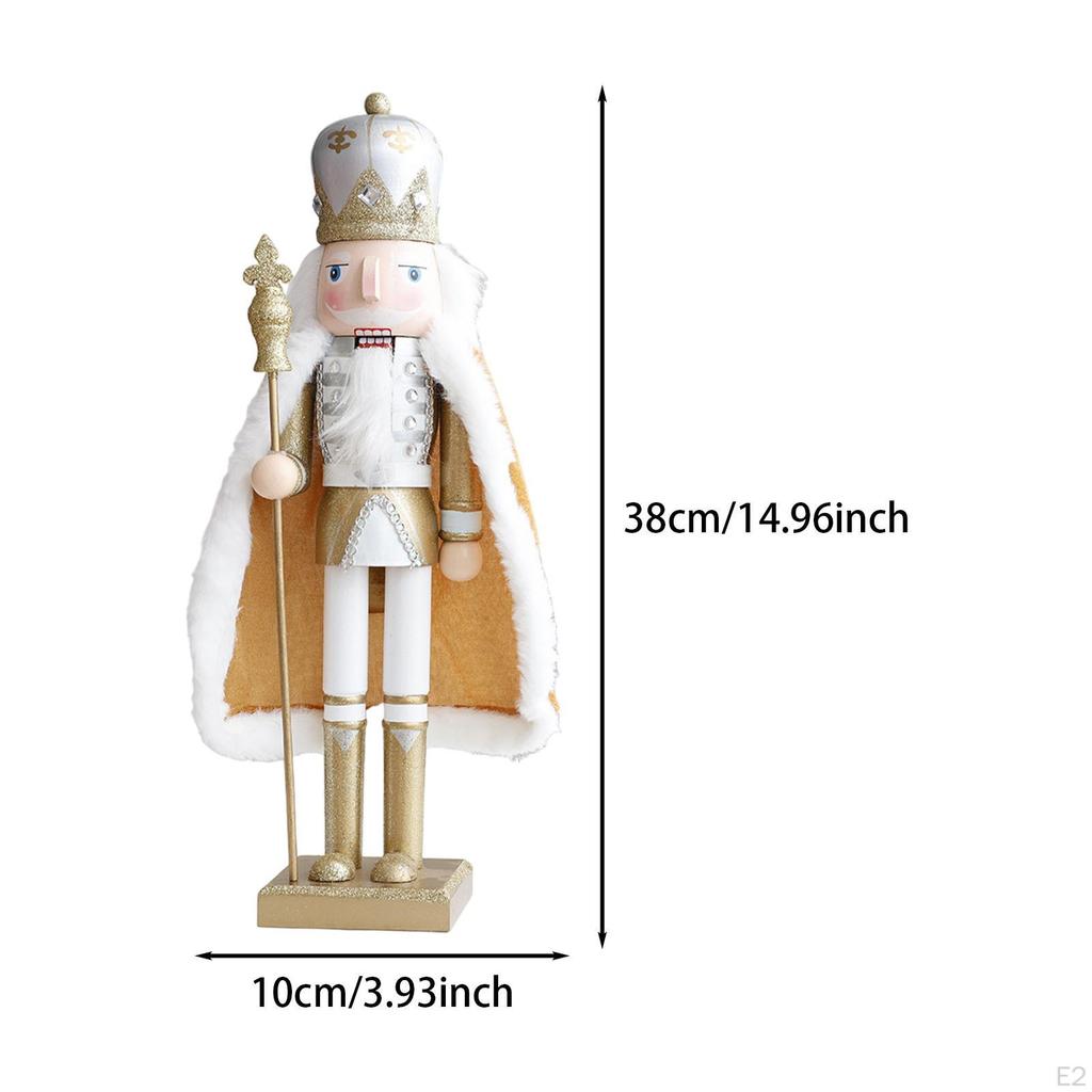 Carved Wooden Christmas Figurine Handcrafted Party Decoration