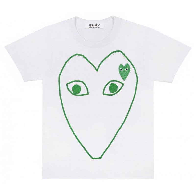 Popolare nuova versione giapponese di T-shirt per coppie Kawaku amore uomini e donne con la stessa stampa a maniche corte CDG gioca Baoling