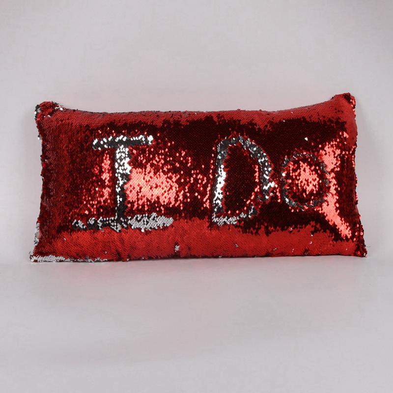 mermaid reversible sequin pillow