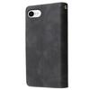 For iPhone 16e Case Zipper Wallet Multiple Card Slots Leather Phone Cover