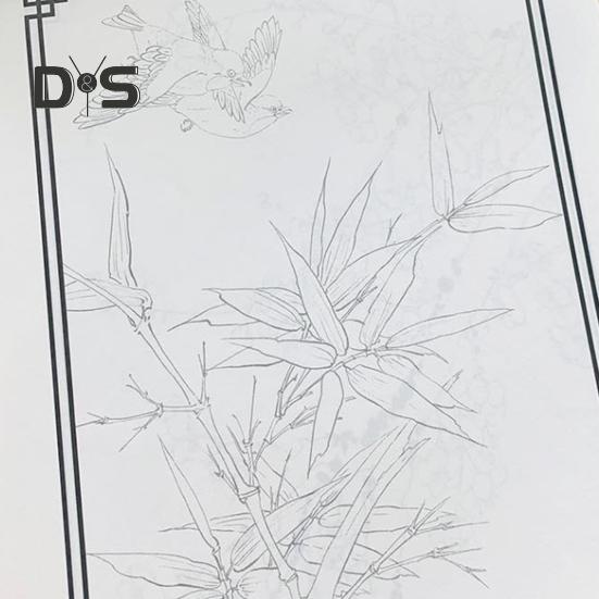 1/6 Sztuk Malarstwo Chińskie Biały Album do Kopiowania Rysunków dla Początkujących Ćwiczenia Rysowania Liniowego Książka Papier do Kaligrafii Chińskiej Ćwiczenie Pisania i Odrysowywania Chińskich Znaków