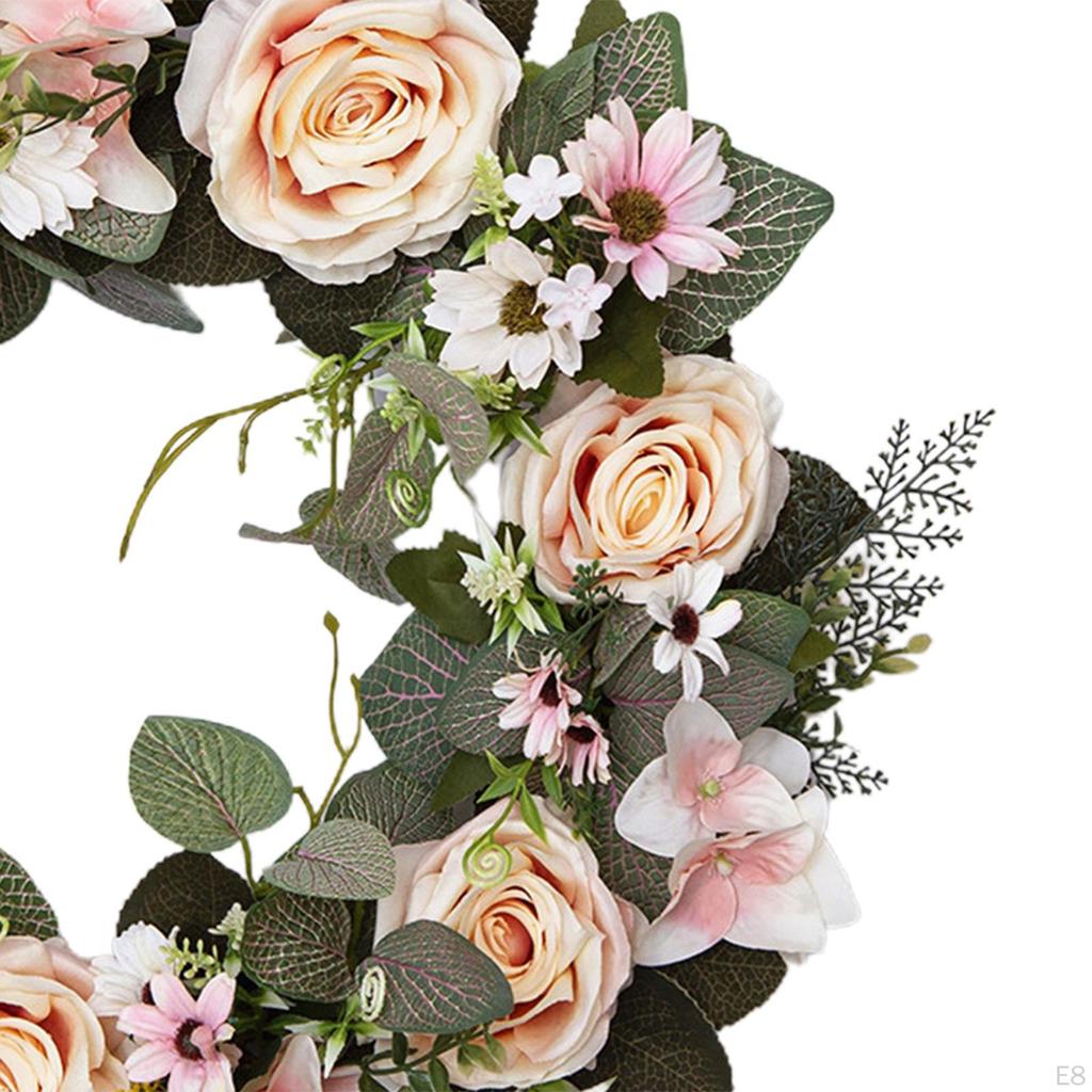 45cm Artificial Wreath Hanging Arrangements Floral Swag Photography Props for Farmhouse