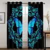 Rideaux à motifs de fleurs et de papillons Divers styles floraux Divers styles Salon Chambre Décoration de la maison Rideau de fenêtre