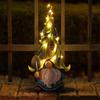 Cartoon Gnome Garden Decor With Lights Outdoor Statues Waterproof Resin Figurines Night Decorative Lamp Accessories