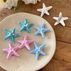 5PCS Girls Hairpin with Simulated Starfish Shape Hair Clip Stable Grip Macaron Colors Hair Accessory for Beach