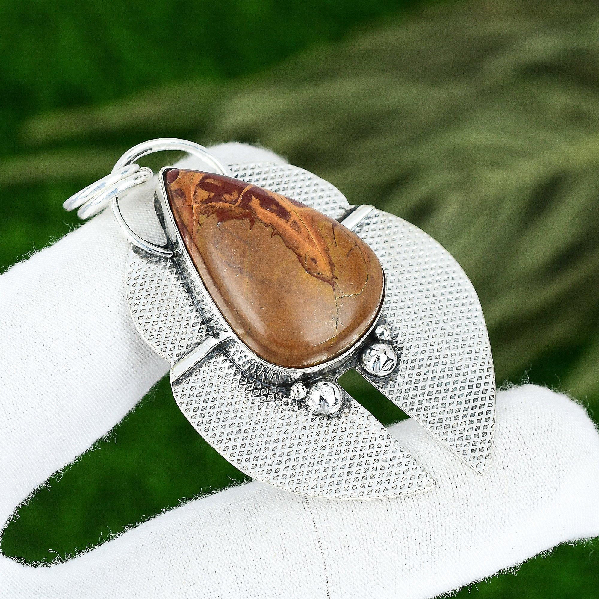 

Memorial Day Deal Natural Noreena Jasper 925 Sterling Silver New Pendant Jewelry