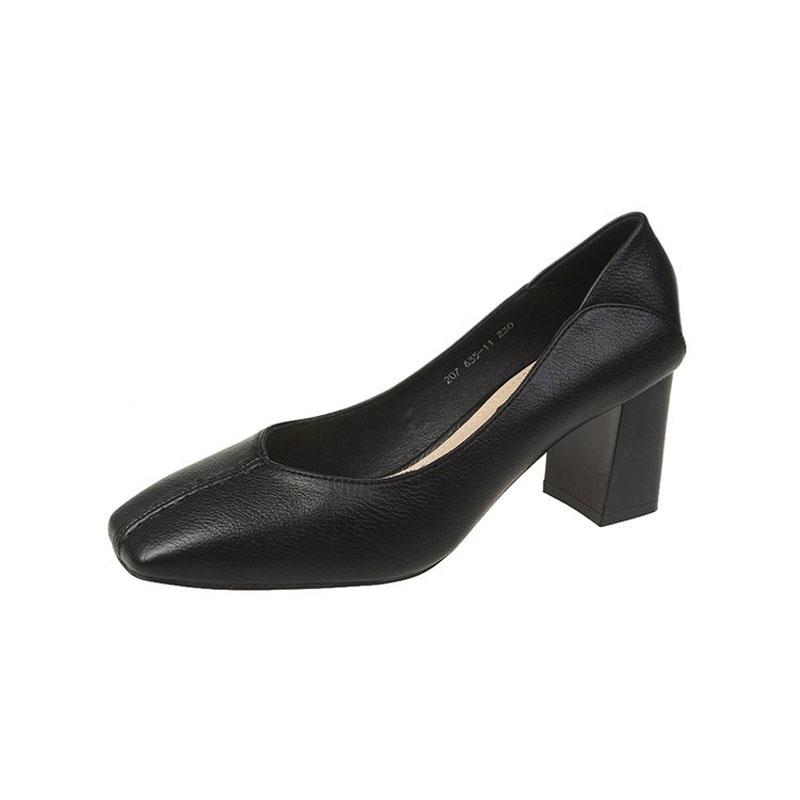 PU Leather Women Pumps High Heels Spring Square Toe Fashion Shoes Women Work Formal Shoes Elegant 2025 New zapatos mujer WSH4384