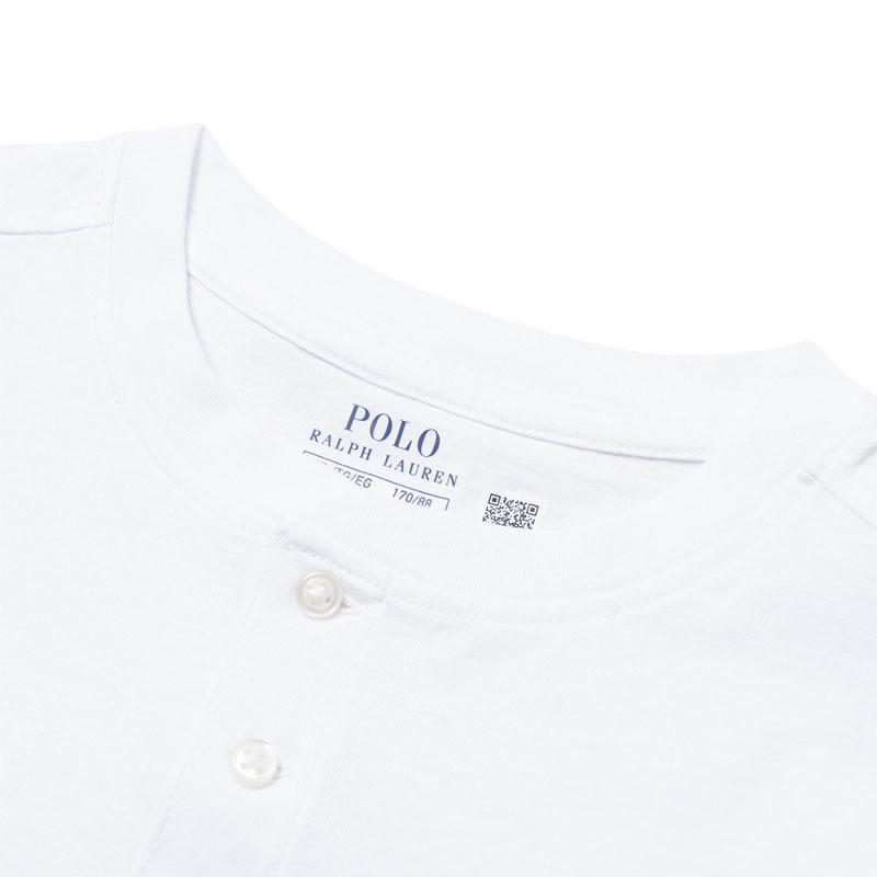 Polo Ralph Lauren Gładki bawełniany dzianinowy T-shirt Dziecięce topy Biały 323925323-005