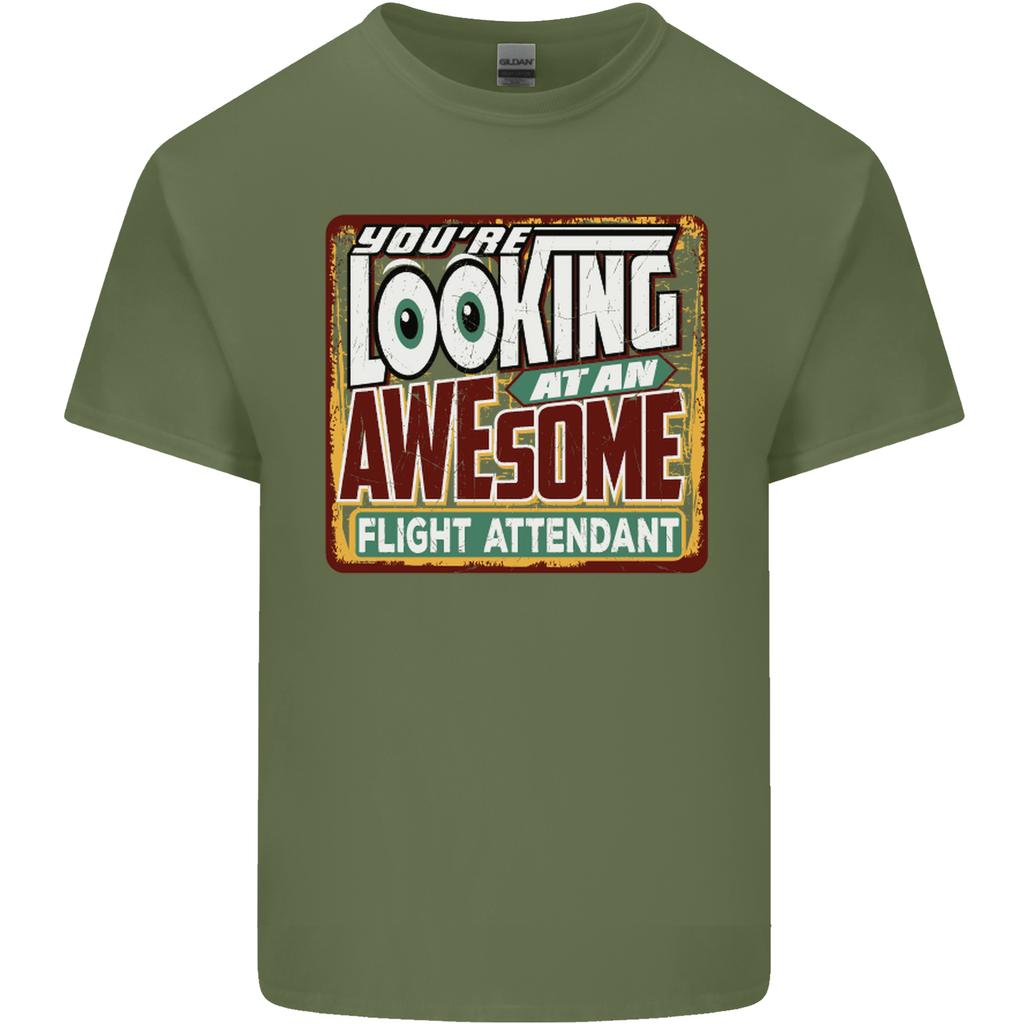 Looking At an Awesome Flight Attendant Unisexs Light Cotton TShirt