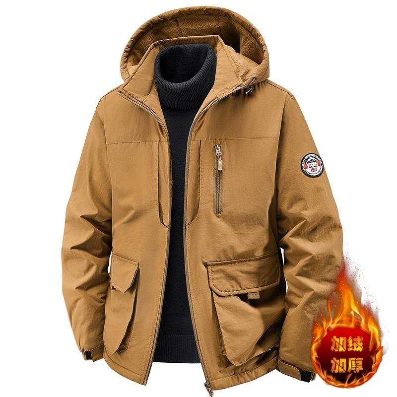 

2025 зимняя защита от холода повседневная ветрозащитная мужская мода воротник-стойка утолщенная мужская одежда утолщенная теплая куртка M