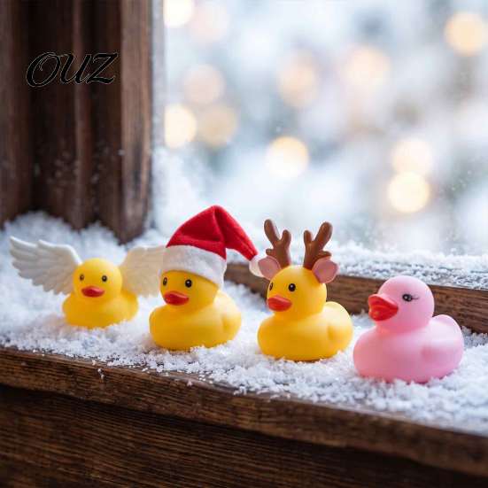 Little Yellow Duck Ornaments Advent Calendar 2026, 24 Day Christmas Countdown with Cute Rubber Toys Pcs Bath Toys, Holiday Gifts for Kids Toddlers