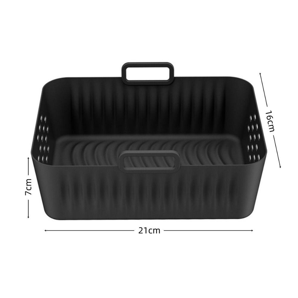 Silicone Air Fryer Liners Black Gray Breathable Hole Airfryer Baking Pan Non-stick Heat Resistant for Ninja SL400UK/SL401