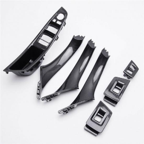 Carbon Fiber Inner Door Handle Switch Panel Handle for BMW 5 Series F10 F18 LB