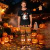 Matching Family Halloween Pajama Set Short Sleeve Top and Pants for Parents and Kids
