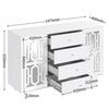 Kitchen Sideboard Multilayer Compartment Locker Mirror Surface Cabinet Door Modern Furniture MDF Bedroom Living Room Floor Cabinet Household Supplies