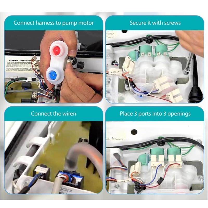Multifuntional Automatic Washer Inlet Valves Easy Installation Washing Machine Repair Part for Home and Laundromats