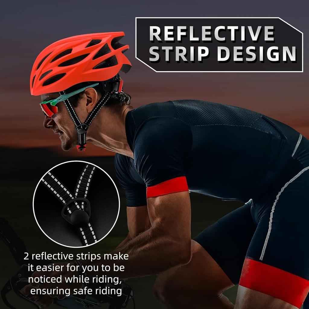 Adjustable Adult Bicycle Helmet, Removable Lining Lightweight MTB Road Bike Helmet for Men Women