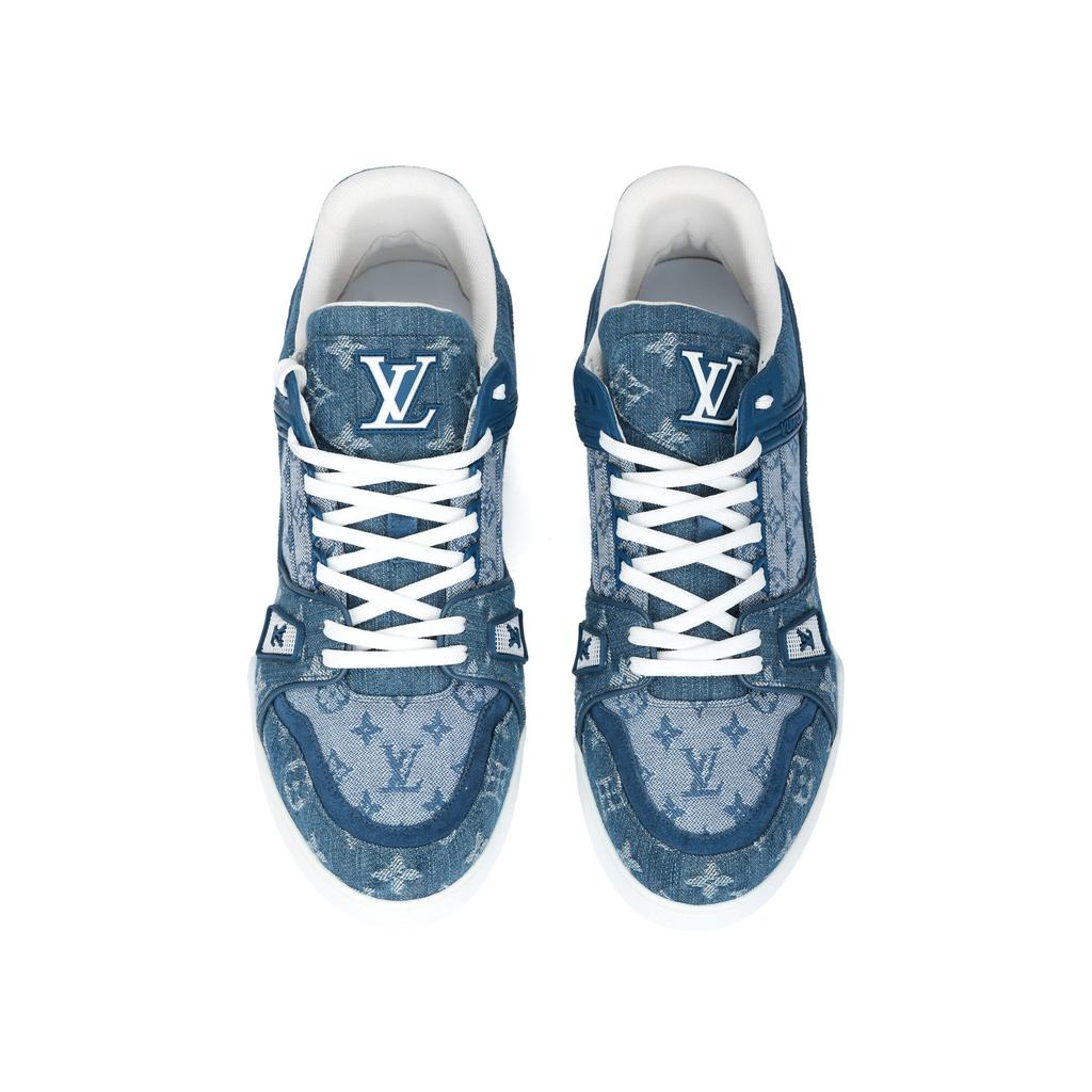 Louis Vuitton Trainer Sneakers 'Denim Monogram' 1A7S54