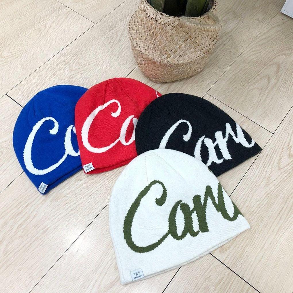 Women's Winter Daily Double-Sided Big Star Lettering Beanie Hat