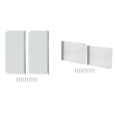 2 Stück Universeller Spülbecken-Seiten-Spritzschutz Wandmontierter Spülbecken-Spritzschutz Zuhause Pool Metall-Spritzwand Leicht zu reinigen