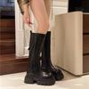 Thick Soled Knee High Long Boots For Women  New Fashion Versatile Long Boots Autumn  Winter With Plush British Fashion Boots