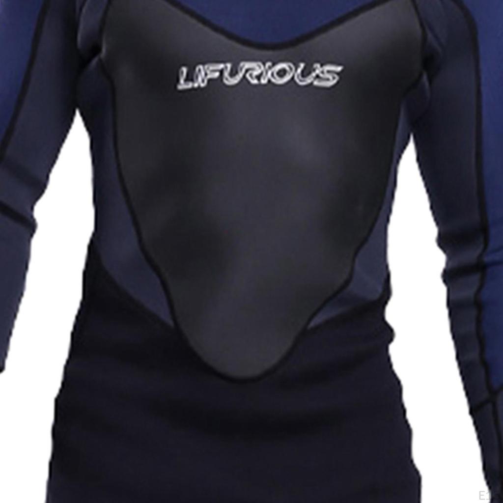 Mens Wetsuit, 3mm Neoprene Full Body Diving Suits with Back Zipper for Swimming Surfing