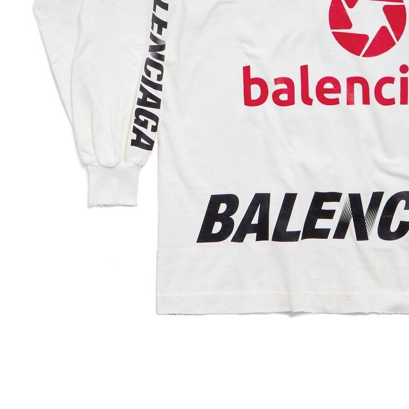(WMNS) Balenciaga Top League Long Sleeve T-shirt 'White' Women's 767879TPVE99000