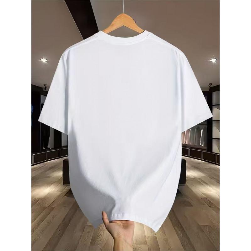 European Size Plus Size Men'S T-Shirt La Vita Style Lobster Print Round Neck Short Sleeve T-Shirt Comfortable Casual Short-Sleeved T-Shirt for Summer