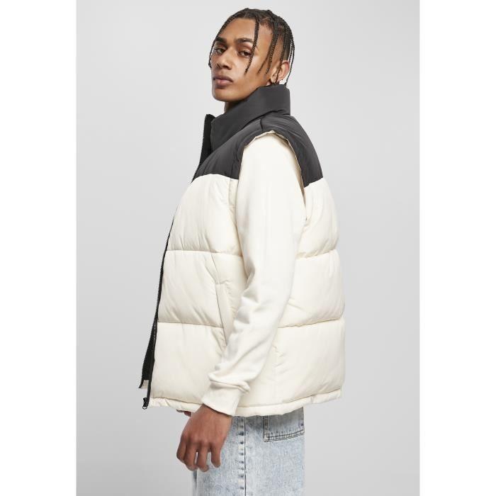 Veste Urban Classics Block Puffer - Noir/blanc
