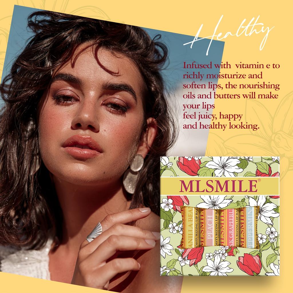 Super Moisturizing Fruit Lip Balm Set, 4 Flavors to Choose From