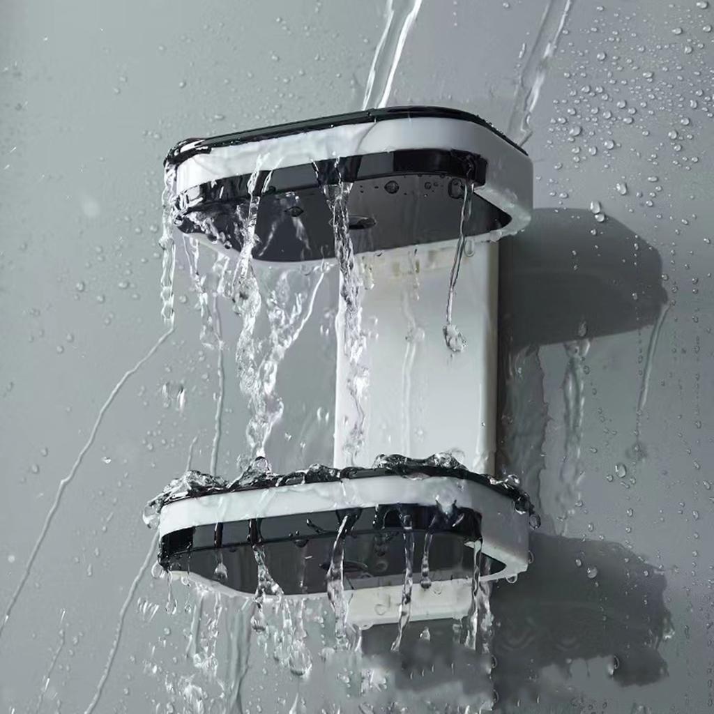 Wall Mounted Soap Box Tray Bathroom Soap Holder Toilet Storage Single/Double Layer Punch-free Storage Rack