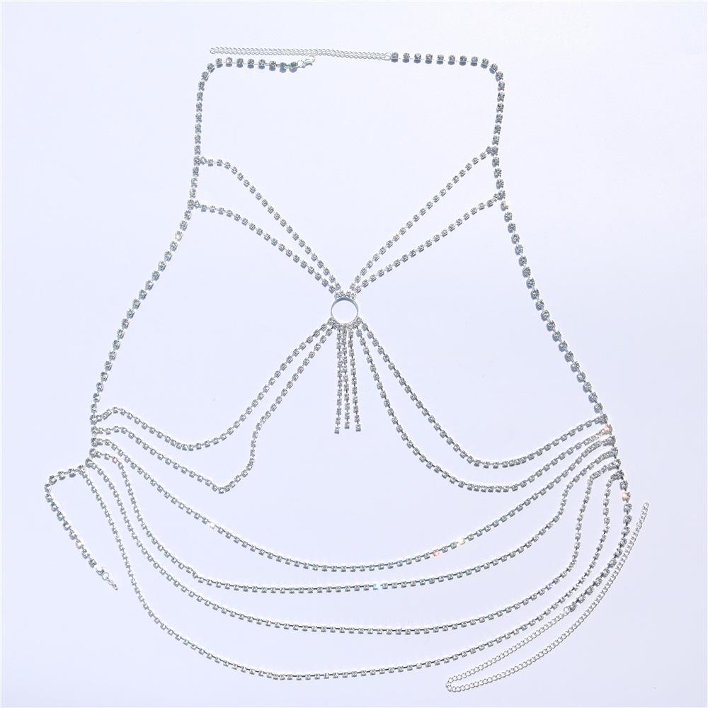 Fashion Fringed Body Chain, Sexy Hot Multi-Layer Bra Chain, Gothic Bra Accessories For Women