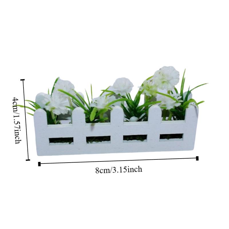Decor Garden Miniature Potted Plants 1:12 Scale Doll Plants Fake Daisy  Kids Toys