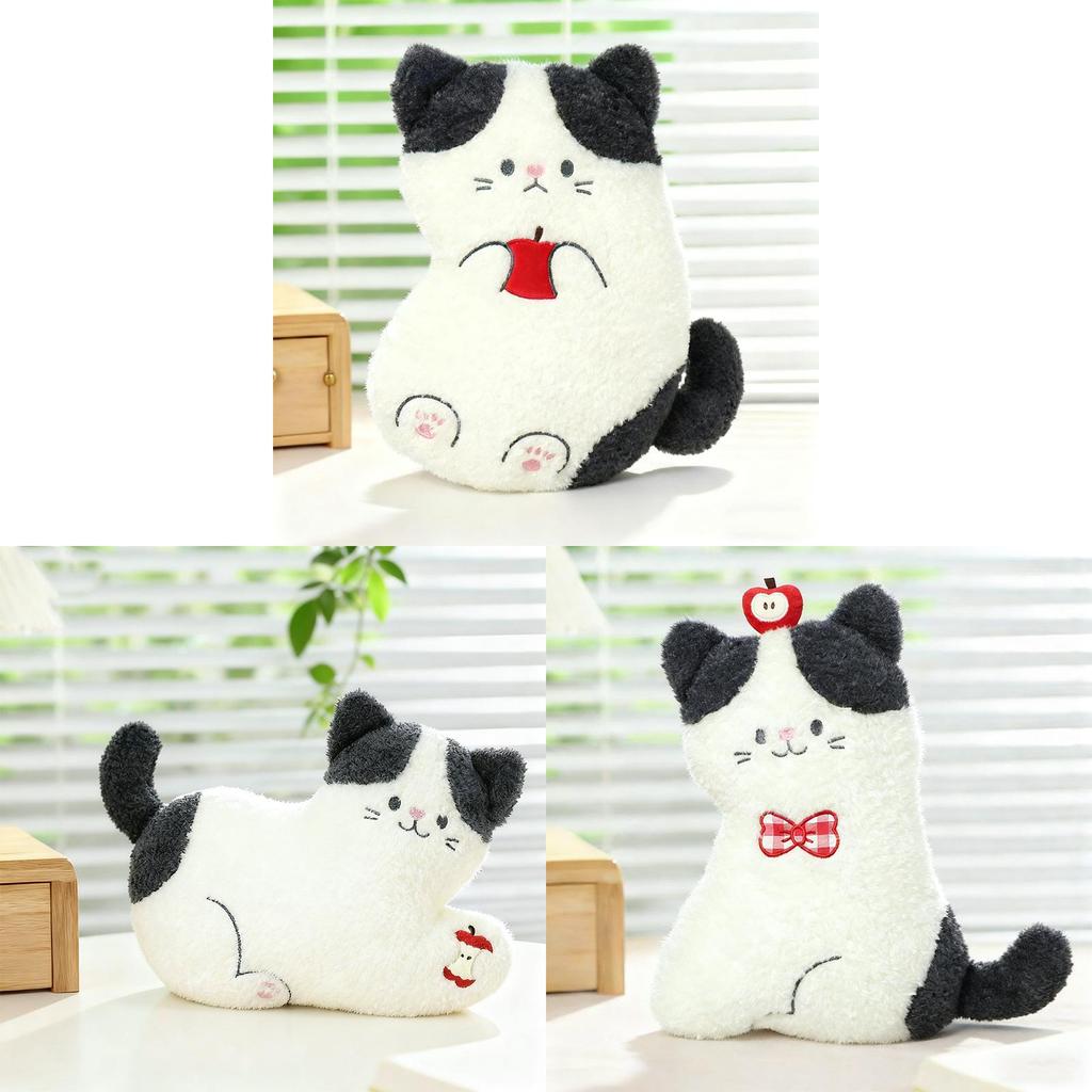Plush Cat Toy With Apple Design For Girls And Boys Perfect For Sleep And Relaxation