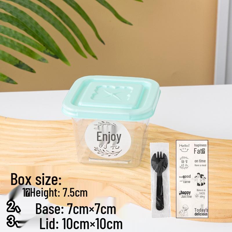 Square Mousse Soy Milk Cake Box: Wooden Cup Packaging for Tiramisu and Dessert Baking