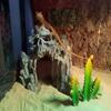 Teschio Grotta Simulazione Acquario Roccioso Rettile Paesaggio Decorazione Acquario Casa di Fuga per Pesci Gamberetti Coltura Foro Decorazione118
