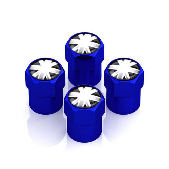 4Pcs/Set Car Tire Valve Caps Wheel Valve Cap Auto Tyre Air Valve Stem Caps Dust Cover for F1 UK Flag Car Vehicles Styling