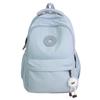 Solid Color Girl's Backpack Junior High School Students School Bag Lightweight Large Capacity Backpack