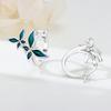 S925 Sterling Silver Blue Green Butterfly Insects Earrings Hoop Earrings Women Jewelry Original Trendy Anniversary Gift