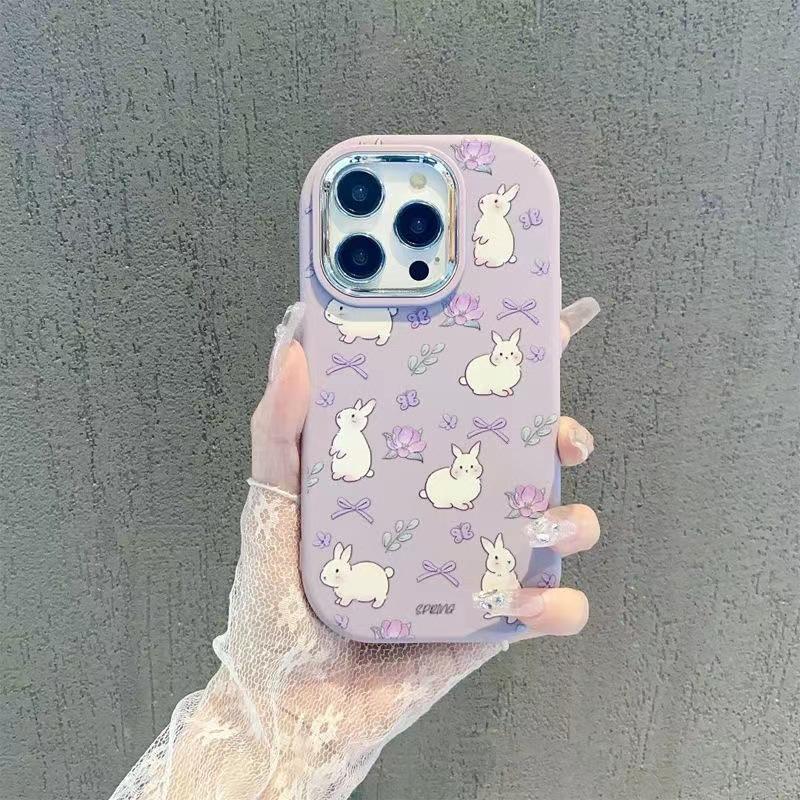 Butterfly Rabbit Is Suitable for The Apple 16pro Phone Case. The Creative 15promax Is Cute 13/12 and Shockproof 12