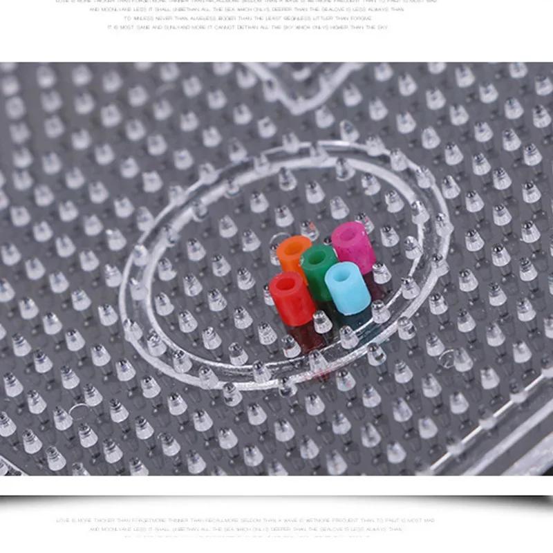 4 STK 2,6mm/5mm Bügelperlen Transparent Große Quadratische Stecktafeln Bügelperlen Bretter DIY Material Vorlage Schmelzperlen Stecktafel