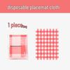 Disposable Degradable Red & White Grid Placemats
