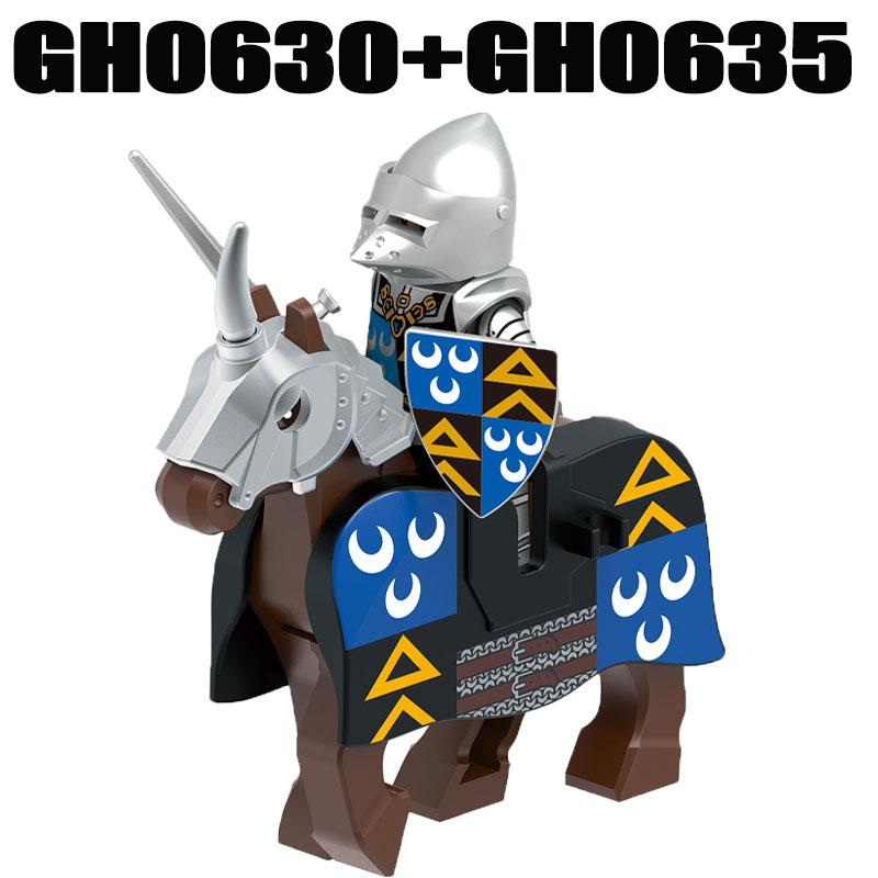 Medieval Military Europe King Soldier Figures Building Blocks Castle Lion Knight Sword Infantry Weapon Warrior Bricks Toys Gifts