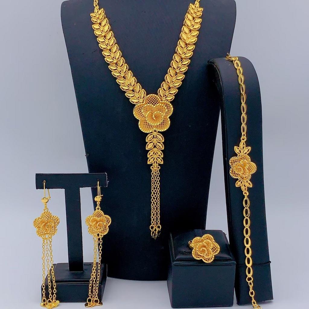 Dubai Wedding Jewelry Flowers Arab Middle East Africa Ethiopia Necklace Bracelet Ring Earrings 2026