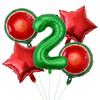 Fruit Watermelon Aluminum Film Balloon Set 32 Inch Digital Children'S First Birthday Party Venue Decoration